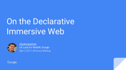 On the Declarative Immersive Web