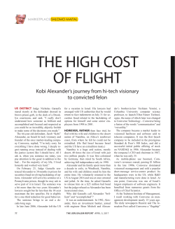 THE HIGH COST OF FLIGHT