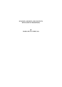 of knots and dots and coconuts: divination in micronesia by maria