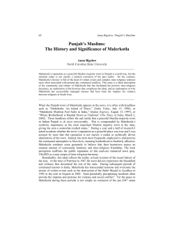 Punjab`s Muslims - Global and International Studies Program