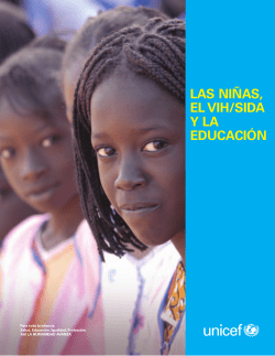 las ni&ntilde;as, el vih/sida y la educaci&oacute;n
