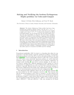 Solving and Verifying the boolean Pythagorean Triples problem via