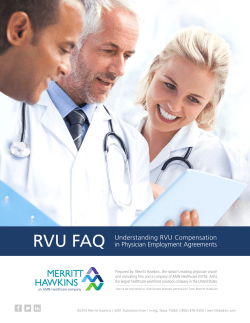 RVU FAQ Understanding RVU Compensation in Physician