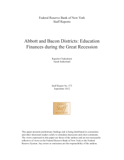 Education Finances during the Great Recession