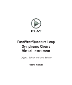 Symphonic Choirs Manual - Soundsonline