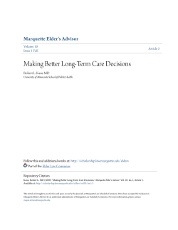 Making Better Long-Term Care Decisions