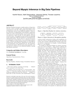 Beyond Myopic Inference in Big Data Pipelines