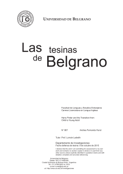 tesina 867 hurst - Universidad de Belgrano