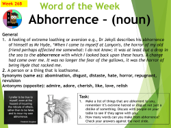 Abhorrence - Sherburn High School