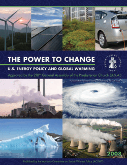 The Power to Change: U.S. Energy Policy and Global Warming