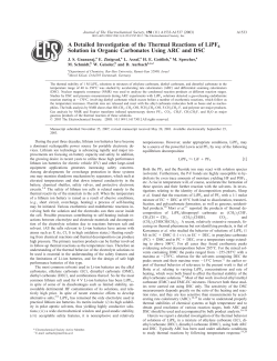 A Detailed Investigation of the Thermal Reactions of LiPF6 Solution