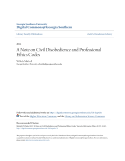 A Note on Civil Disobedience and Professional Ethics Codes