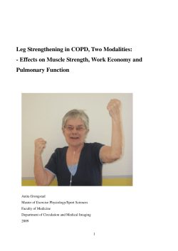 Leg Strengthening in COPD, Two Modalities: