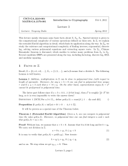 Lecture 3 - NYU Computer Science