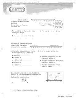 Plot Integers on a Number Line Find the Distance Between Points
