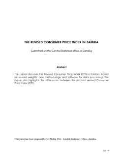 the revised consumer price index in zambia
