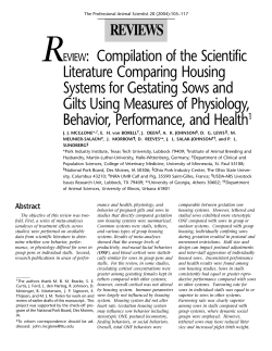 Compilation of the Scientific Literature Comparing Housing Systems