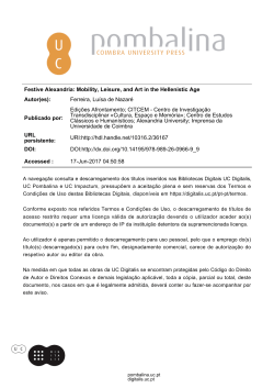 Festive Alexandria: Mobility, Leisure, and Art in the Hellenistic Age