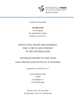 INNOVATIVE WASTE MANAGEMENT FOR A - VANG-hha