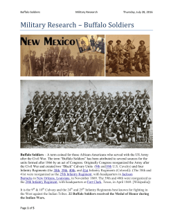 Military Research &ndash; Buffalo Soldiers