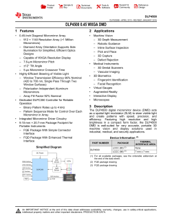 DLP&reg; 0.45 WXGA DMD (Rev. B)