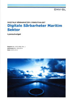 Digitale s&aring;rbarheter maritim sektor