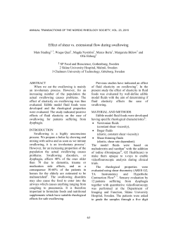 Effect of shear vs. extensional flow during swallowing