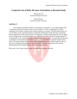 Corporate cost of debt: the issue of premium or discount bonds