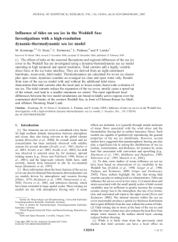 Influence of tides on sea ice in the Weddell Sea