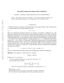 Dilated Floor Functions That Commute