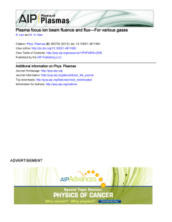 Plasma focus ion beam fluence and flux&mdash;For various gases