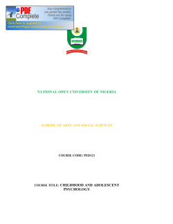 PED121 - National Open University of Nigeria
