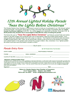 Lighted Holiday Parade 2016 - Newton Iowa Chamber of Commerce