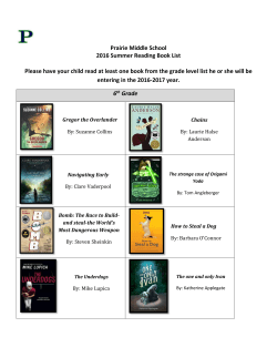 Prairie Middle School 2016 Summer Reading Book List Please have