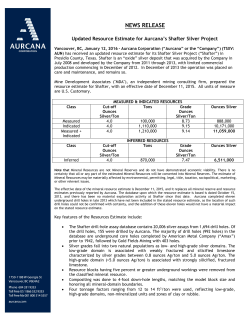 NEWS RELEASE - Aurcana Corporation