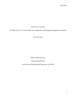 The DREAM Act as a Cure for Nativism, Xenophobia, and Struggling