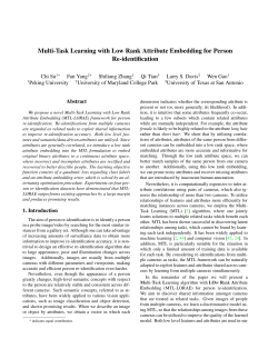 Multi-Task Learning with Low Rank Attribute Embedding for Person