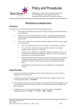 Policy and Procedures