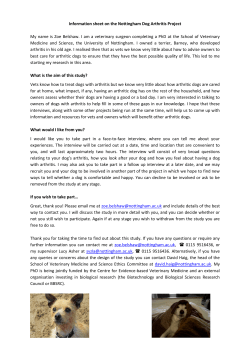 Information sheet - The University of Nottingham