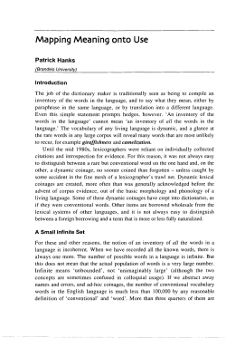 Mapping Meaning onto Use