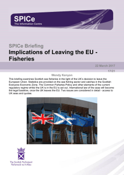 Implications of Leaving the EU- Fisheries