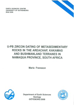 2. samples and analytical methods - Institutionen f&ouml;r geovetenskaper