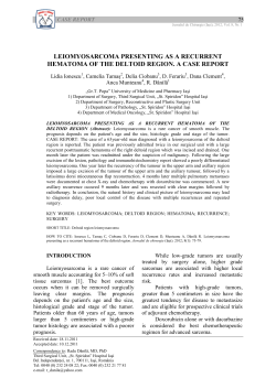 leiomyosarcoma presenting as a recurrent hematoma