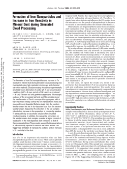 Formation of Iron Nanoparticles and Increase in Iron Reactivity in