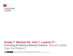 Grade 7: Module 2A: Unit 1