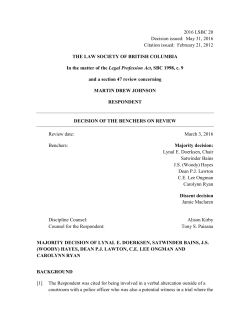 Decision of the Benchers on Review: Martin Drew Johnson 2016