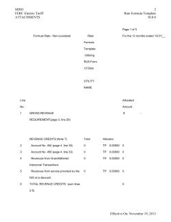 RUS Non-Levelized Rate Formula Template