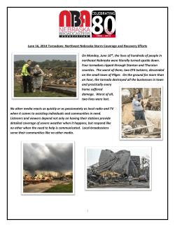 June 16, 2014 Tornadoes: Northeast Nebraska Storm Coverage and