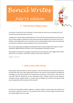 Bencil Speaks July-14 Newsletter