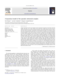 A dynamical model of the sporadic meteoroid